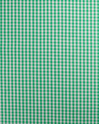 Tissu Coton Vichy Vert petits carreaux - Mercerine