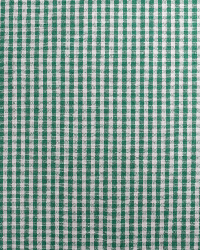 Coton Vichy Vert Foncé Petits Carreaux - Mercerine