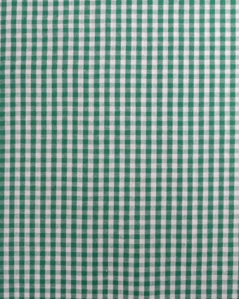 Coton Vichy Vert Foncé Petits Carreaux - Mercerine