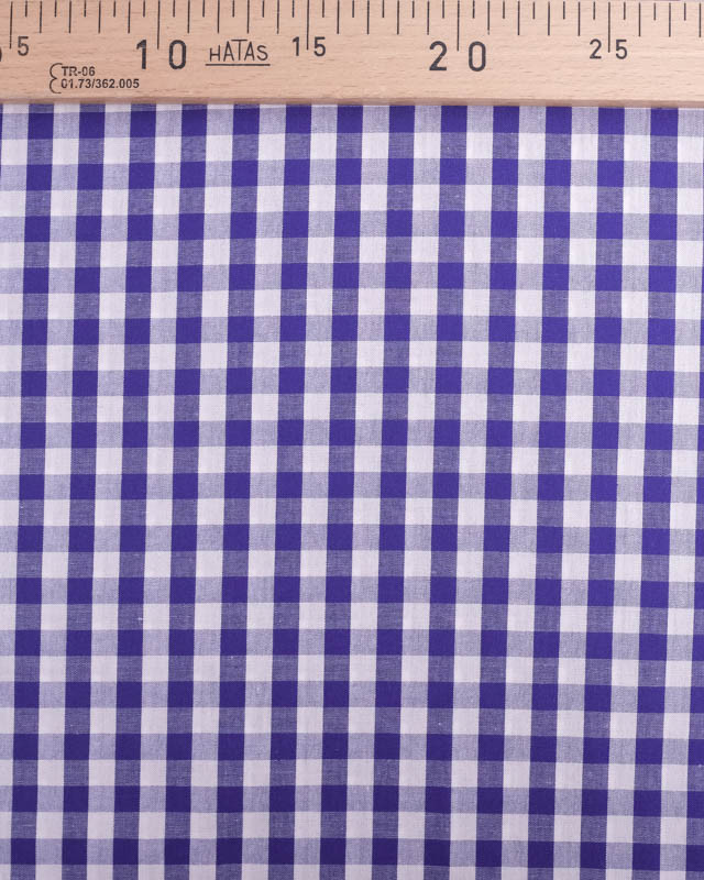 Tissus Vichy  : Bleu Marine Moyens Carreaux - Mercerine