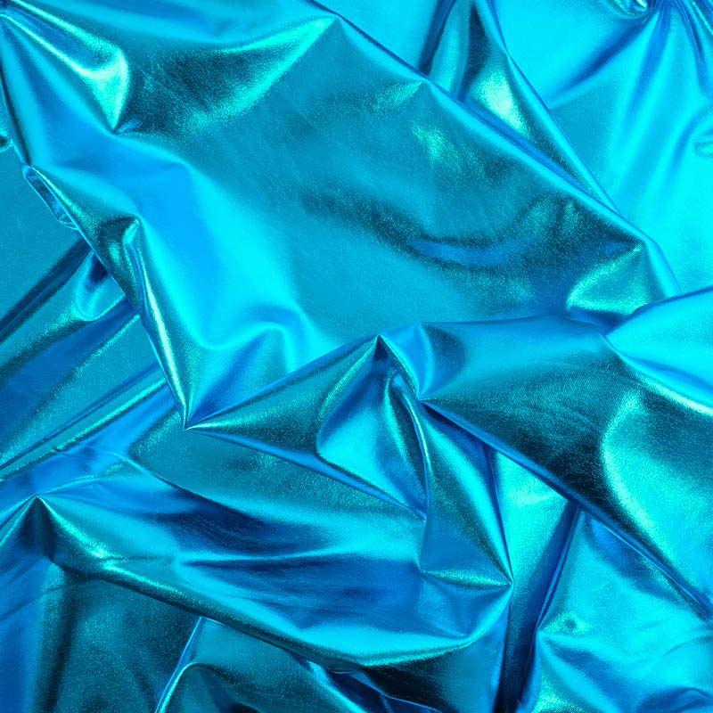 Tissu Lamé Bleu Turquoise - Mercerine