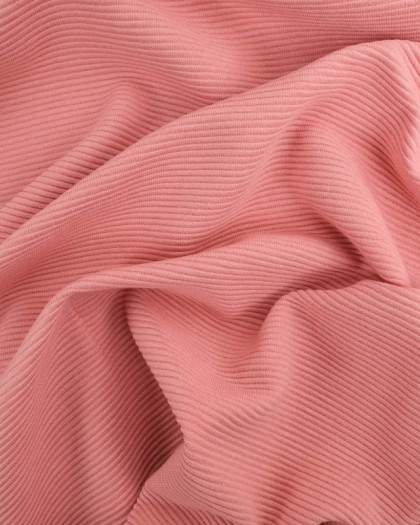 Tissu Jersey Ottoman Rose Bonbon Oeko-Tex - Mercerine