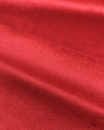 Tissu Velours Epais Ameublement Rouge Foncé - Mercerine