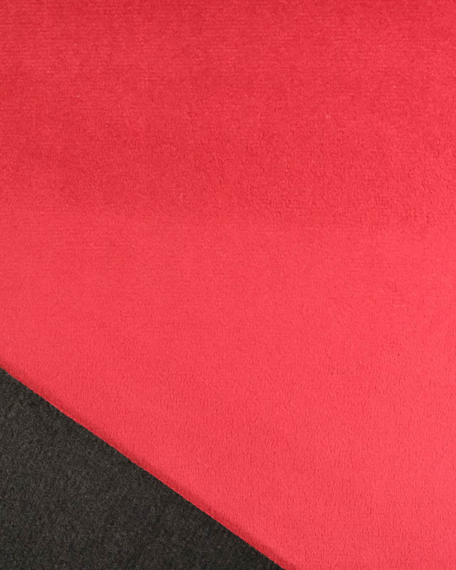 Tissu Velours Epais Ameublement Rouge Foncé Elise - Mercerine