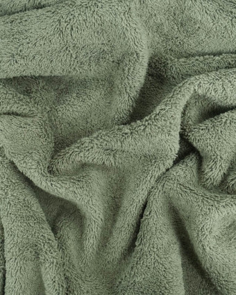 Tissu Eponge Indemaillable Vert Mousse - Oeko-Tex - Mercerine