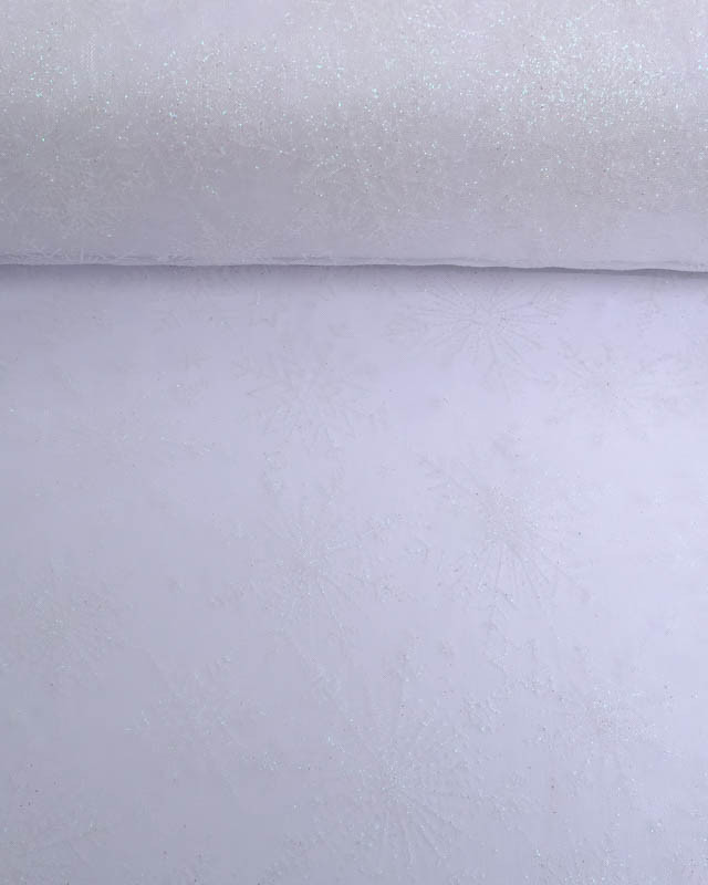 Organza Flocon Lurex Blanc   - Mercerine