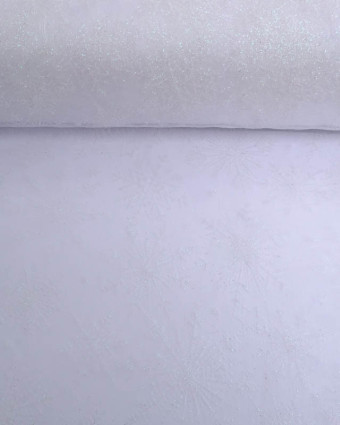 Organza Flocon Lurex Blanc   - Mercerine