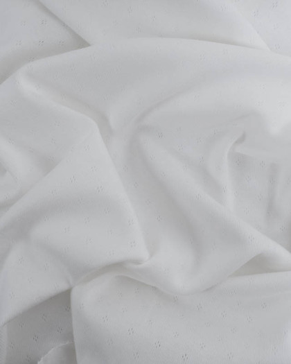 Jersey Pointelle Ecru Oeko-Tex - Mercerine