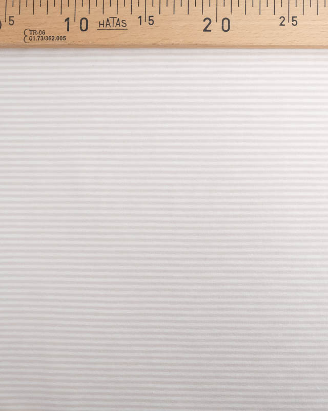 Tissu Jersey a Rayures Naturel Oeko-Tex  -Mercerine