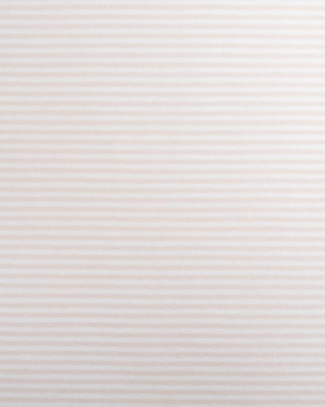 Tissu Jersey a Rayures Naturel Oeko-Tex  -Mercerine