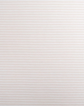 Tissu Jersey a Rayures Naturel Oeko-Tex  -Mercerine