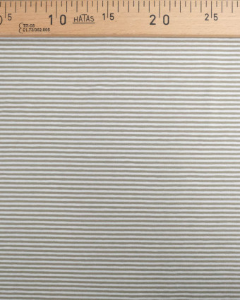 Tissu Jersey a Rayures Vert Oeko-Tex -Mercerine