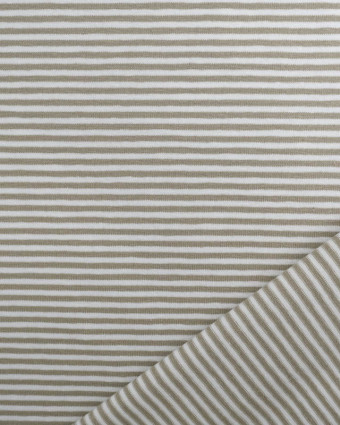 Tissu Jersey a Rayures Vert Oeko-Tex -Mercerine