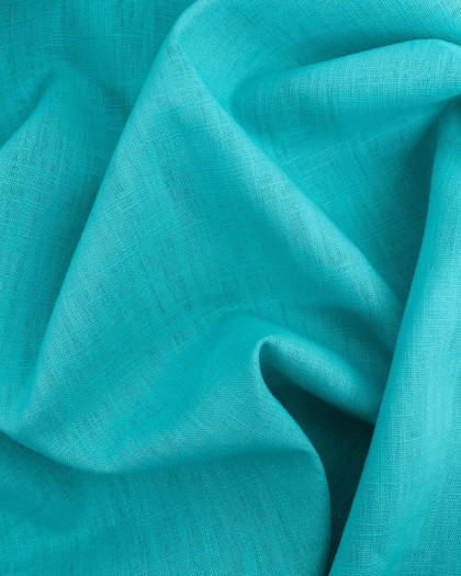 Tissu Lin Ramie Turquoise Oeko-Tex - Mercerine