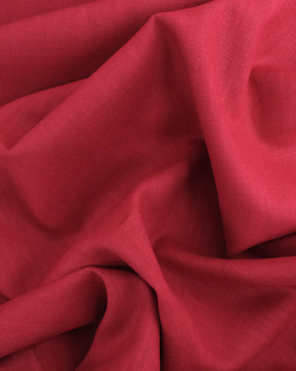Tissu Ramie Grenat - Mercerine