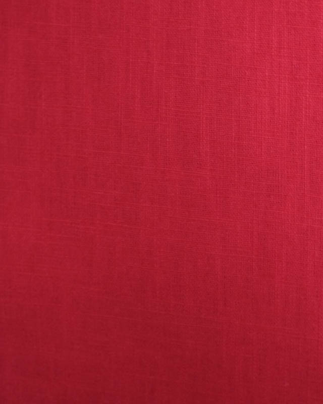 Tissu Lin Coton Grenat  - Mercerine