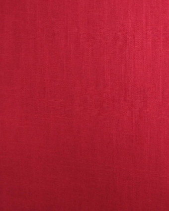 Tissu Lin Coton Grenat  - Mercerine
