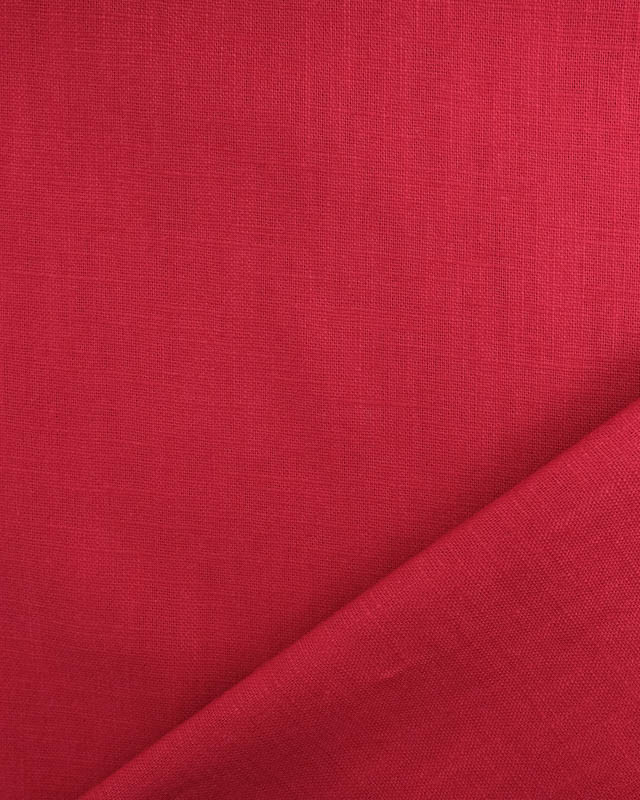 Tissu Lin Coton Grenat  - Mercerine