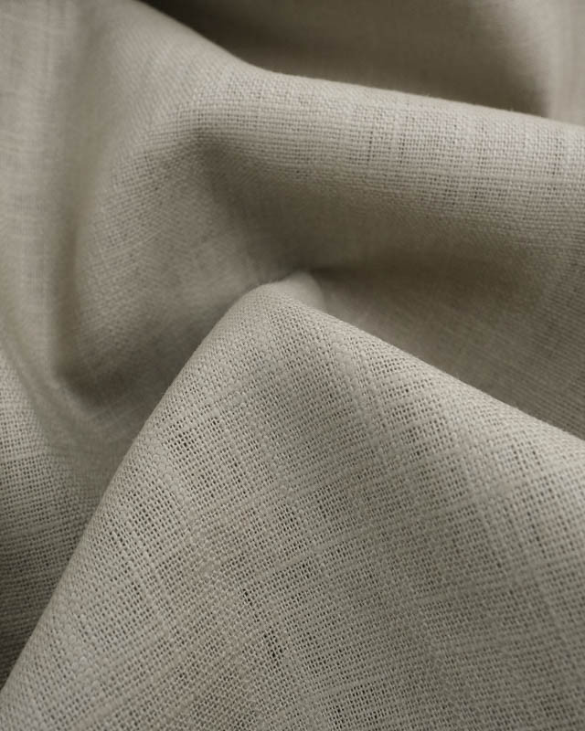 Lin Coton Lin Uni Taupe Oeko-Tex  - Mercerine