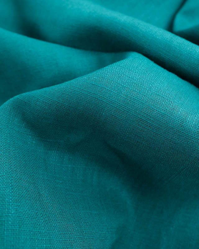 Tissu Lin Coton Emeraude Oeko-Tex  - Mercerine