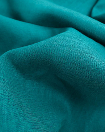 Tissu Lin Coton Emeraude Oeko-Tex  - Mercerine