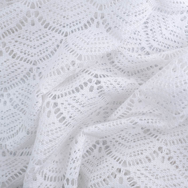 Tissu Crochet Eventail Blanc Oeko-Tex - Mercerine