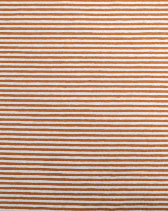 Tissu Jersey Rayures Terracotta Oeko-Tex - Mercerine