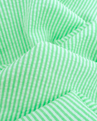 Tissu Seersucker Rayures Oeketex -   - Mercerine