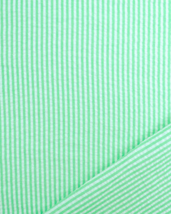 Tissu Seersucker Rayures Oeketex -   - Mercerine