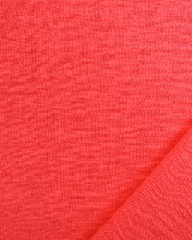 Tissu Effet Lin Corail Oeko-Tex - Mercerine