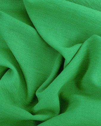 Tissu Effet Lin Vert Pomme Oeko-Tex - Mercerine