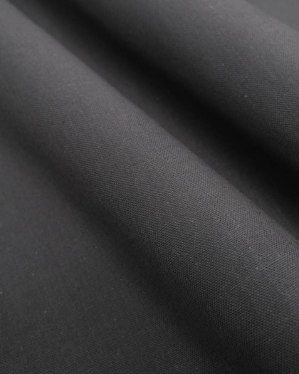 Tissu Coton Demi Natté Anthracite - Mercerine