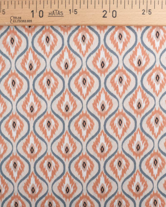 Tissu Coton Rayonne Beige Motif Abstrait - Mercerine