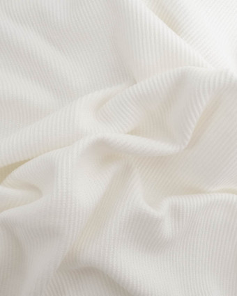 Tissu Maille Coton Stretch Ecru Oeko-Tex - Mercerine