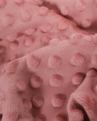 Tissu Minky Bubble Vieux Rose Oeko-tex - Mercerine