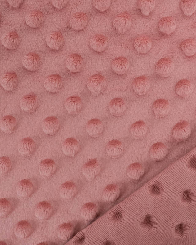 Tissu Minky Bubble Vieux Rose Oeko-tex - Mercerine