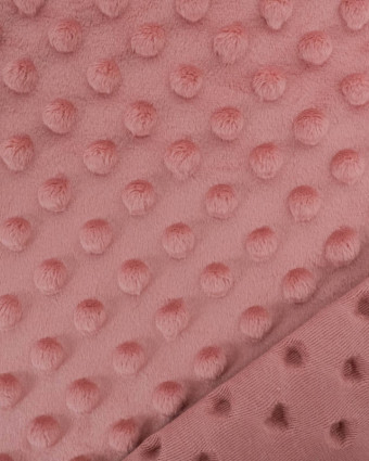 Tissu Minky Bubble Vieux Rose Oeko-tex - Mercerine