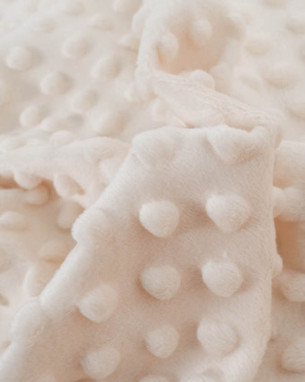 Tissu Minky Bubble Crème Oeko-tex  - Mercerine