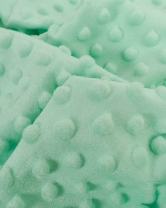 Tissu Minky Bubble Menthe Oeko-tex - Mercerine