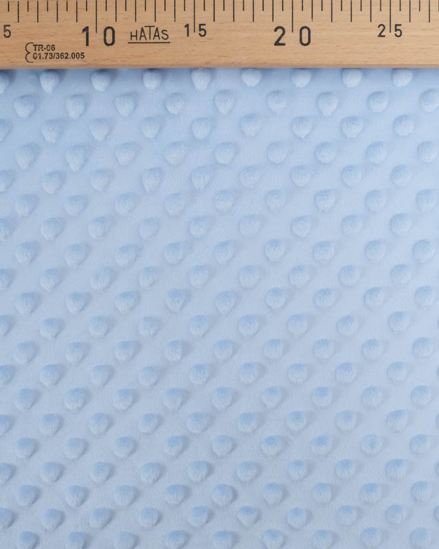 Tissu Minky Bubble Bleu Ciel Oeko-tex - Mercerine