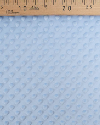 Tissu Minky Bubble Bleu Ciel Oeko-tex - Mercerine