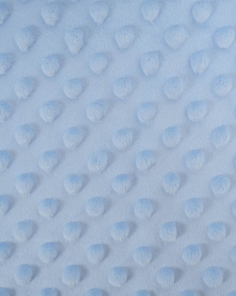 Tissu Minky Bubble Bleu Ciel Oeko-tex - Mercerine
