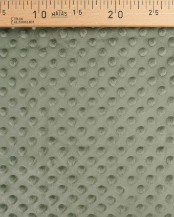 Tissu Minky Bubble Vert Kaki Oeko-tex- Mercerine