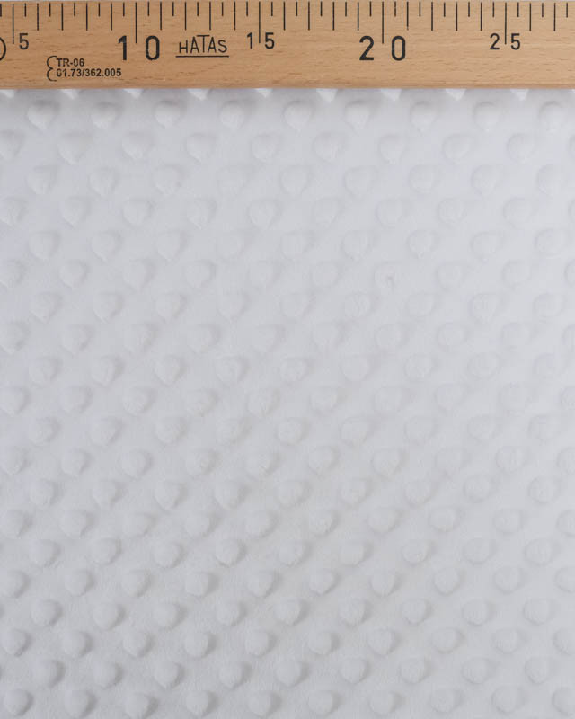 Tissu Minky Bubble Blanc Oeko-tex - Mercerine