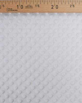 Tissu Minky Bubble Blanc Oeko-tex - Mercerine