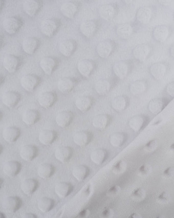 Tissu Minky Bubble Blanc Oeko-tex - Mercerine