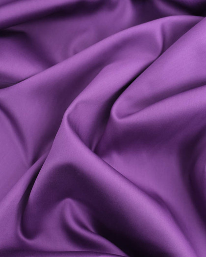 Satin De Coton Léger  Violet Oeko-Tex - Mercerine