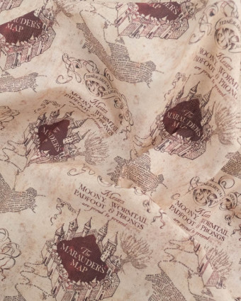 Tissu Coton Harry Potter Maraudeurs Maps - Mercerine