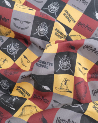 Tissu Coton Harry Potter Hogwarts School - Mercerine