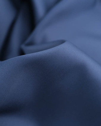 Tissu Satin De Coton Léger Marine Oeko-Tex - Mercerine